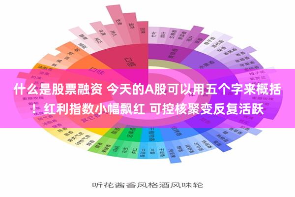 什么是股票融资 今天的A股可以用五个字来概括！红利指数小幅飘红 可控核聚变反复活跃